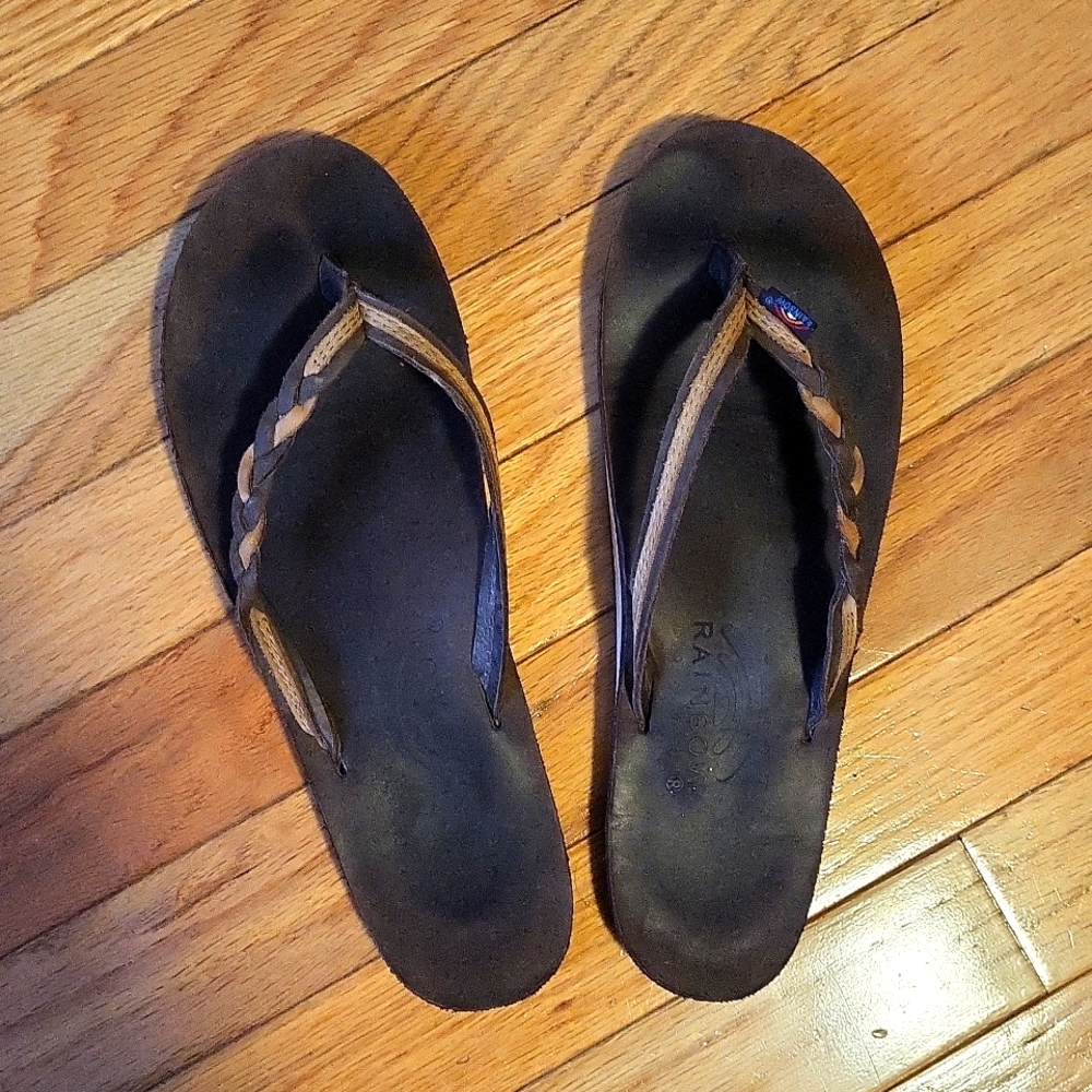 Rainbow Flip Flops